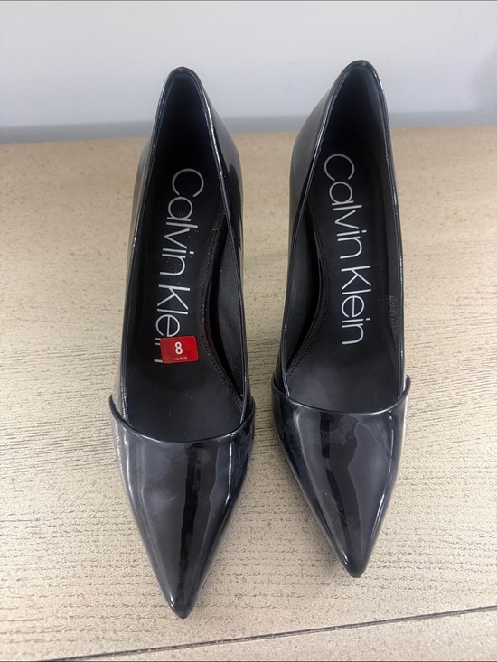 Calvin Klein Shoes - Calvin Klein Black Patent Pointed Pumps